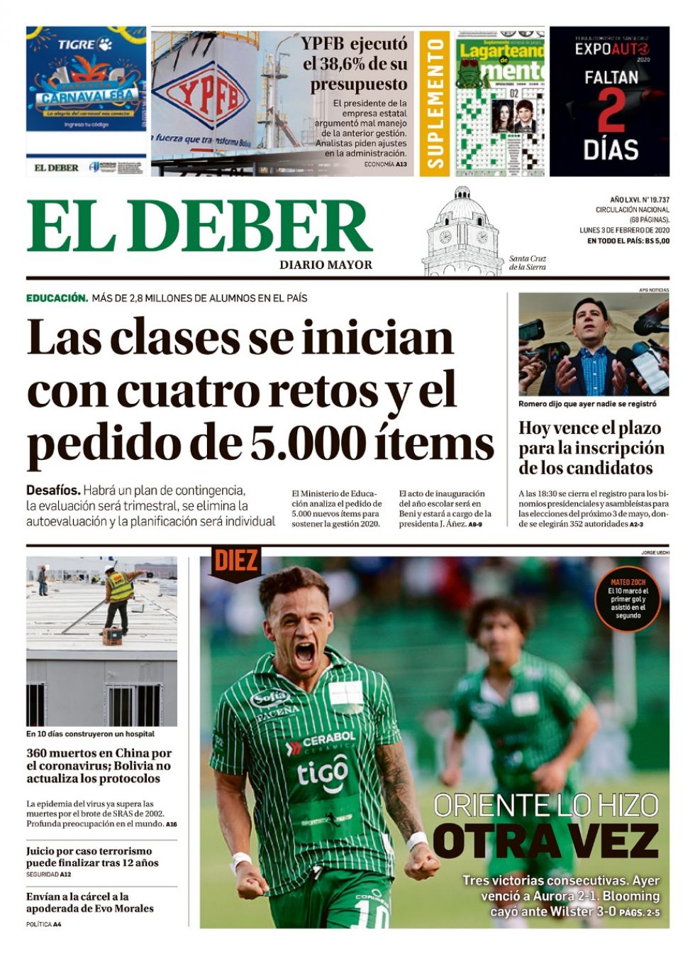 El Deber, Santa Cruz.
