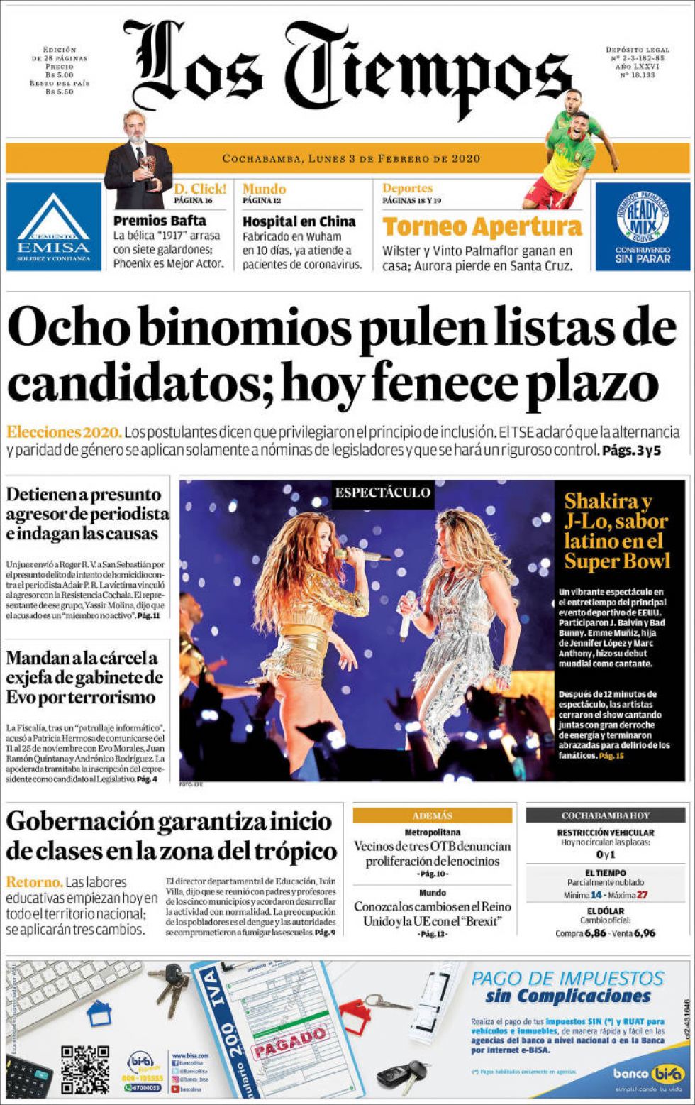 Los Tiempos, Cochabamba.
