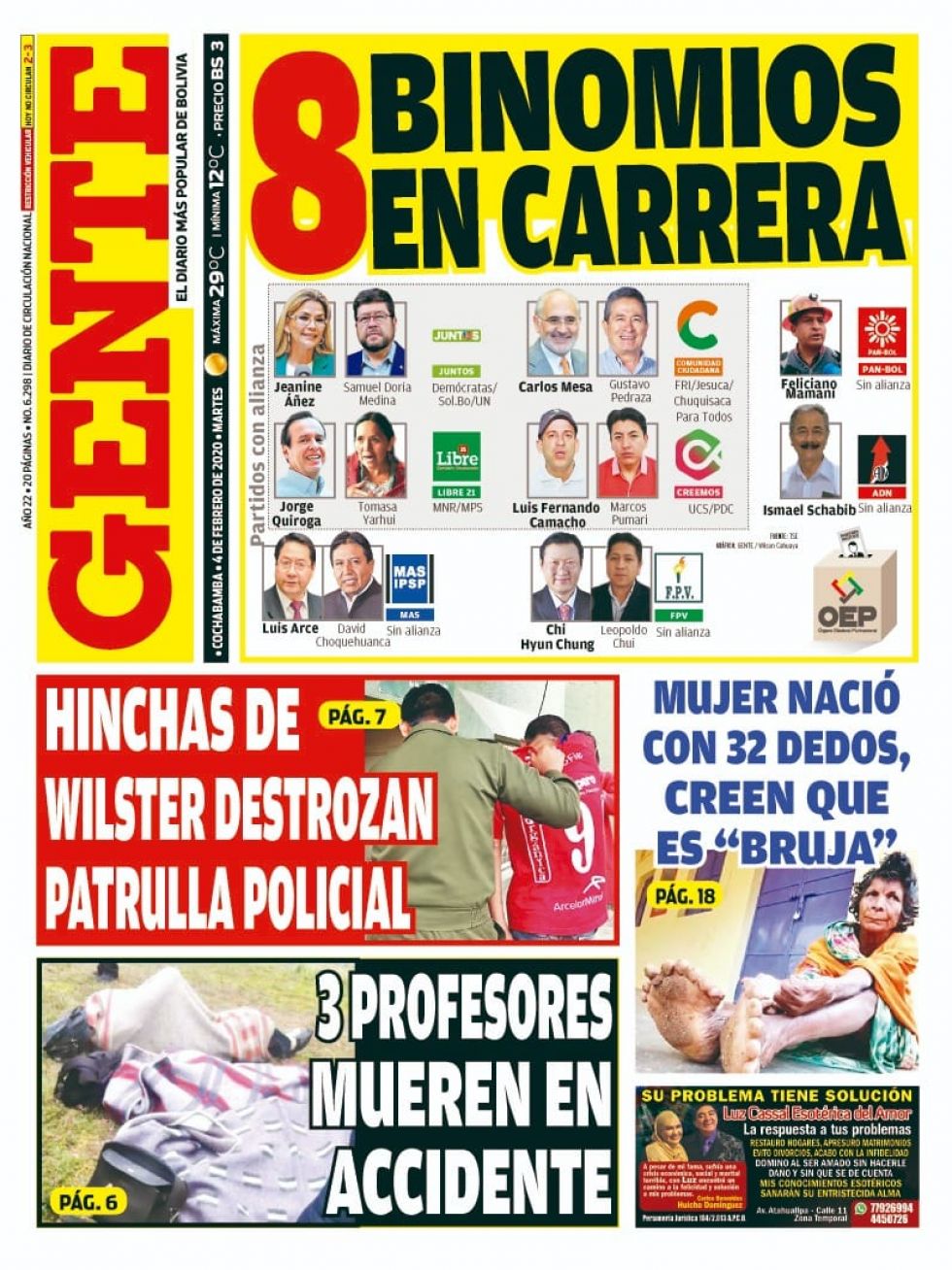 Gente, Cochabamba.