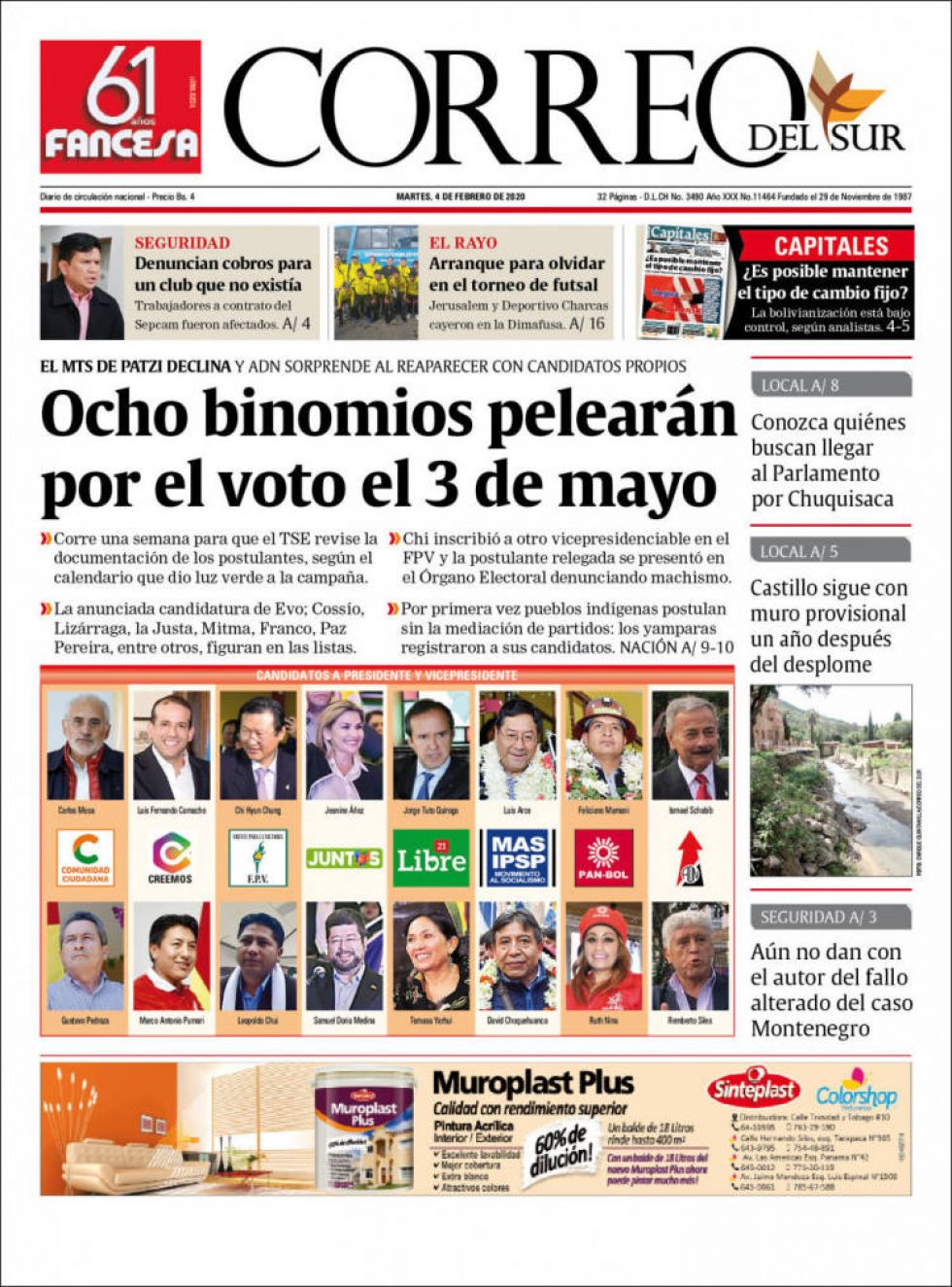 Correo del Sur, Sucre.