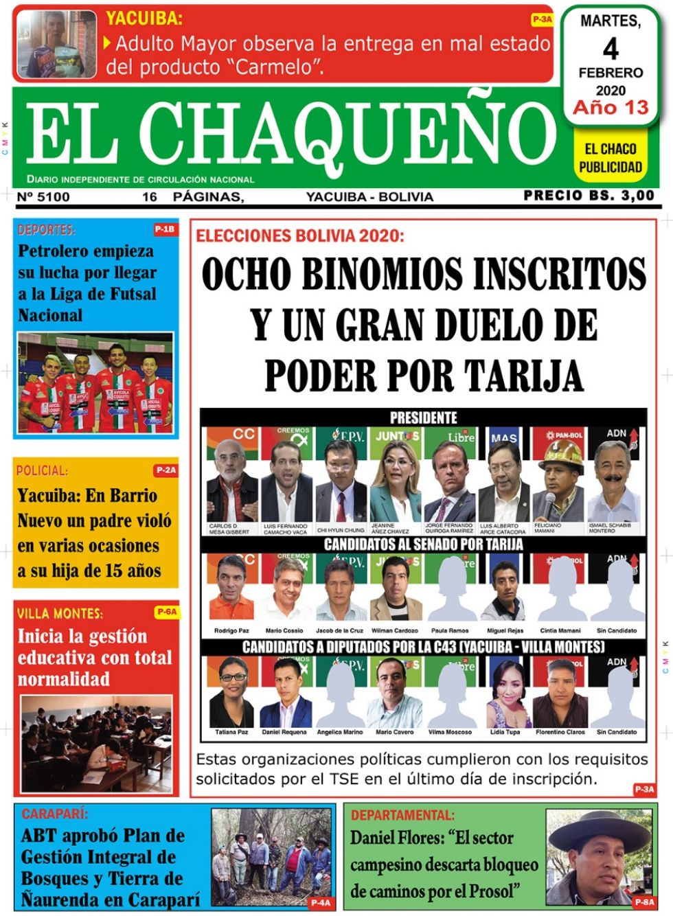 El Chaqueño, Tarija.