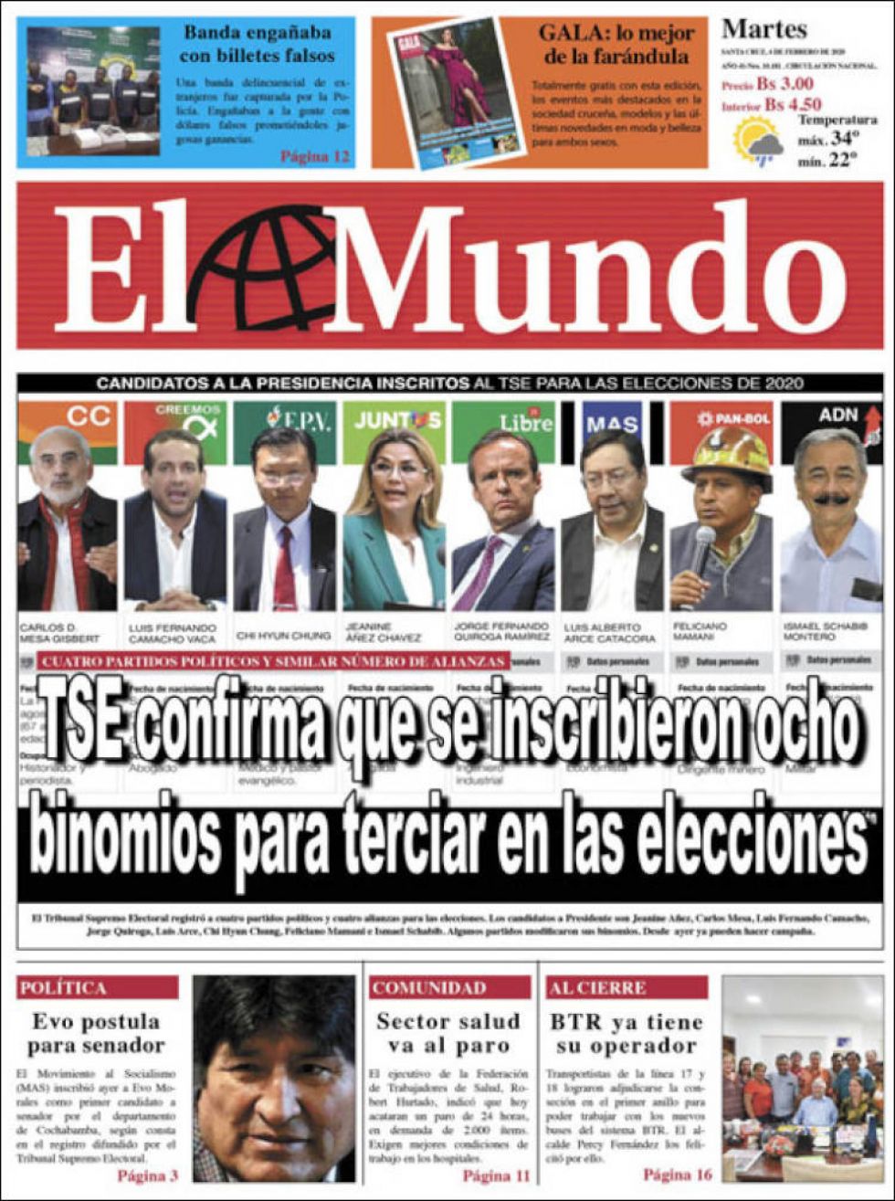 El Mundo, Santa Cruz.