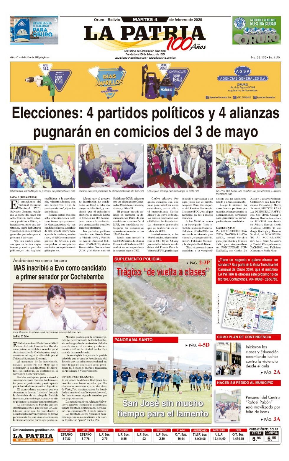 La Patria, Oruro.