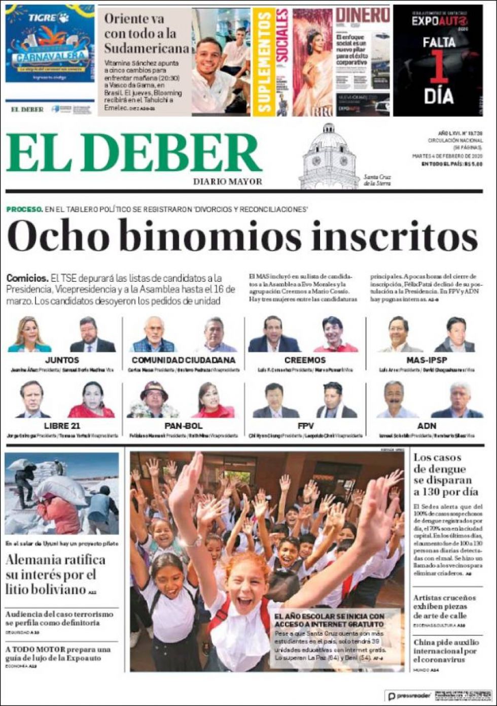 El Deber, Santa Cruz.