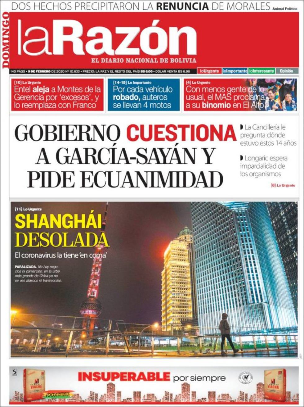La Razón, La Paz.