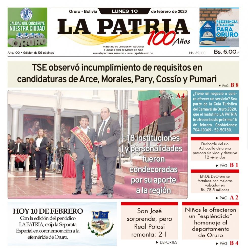 La Patria, Oruro.
