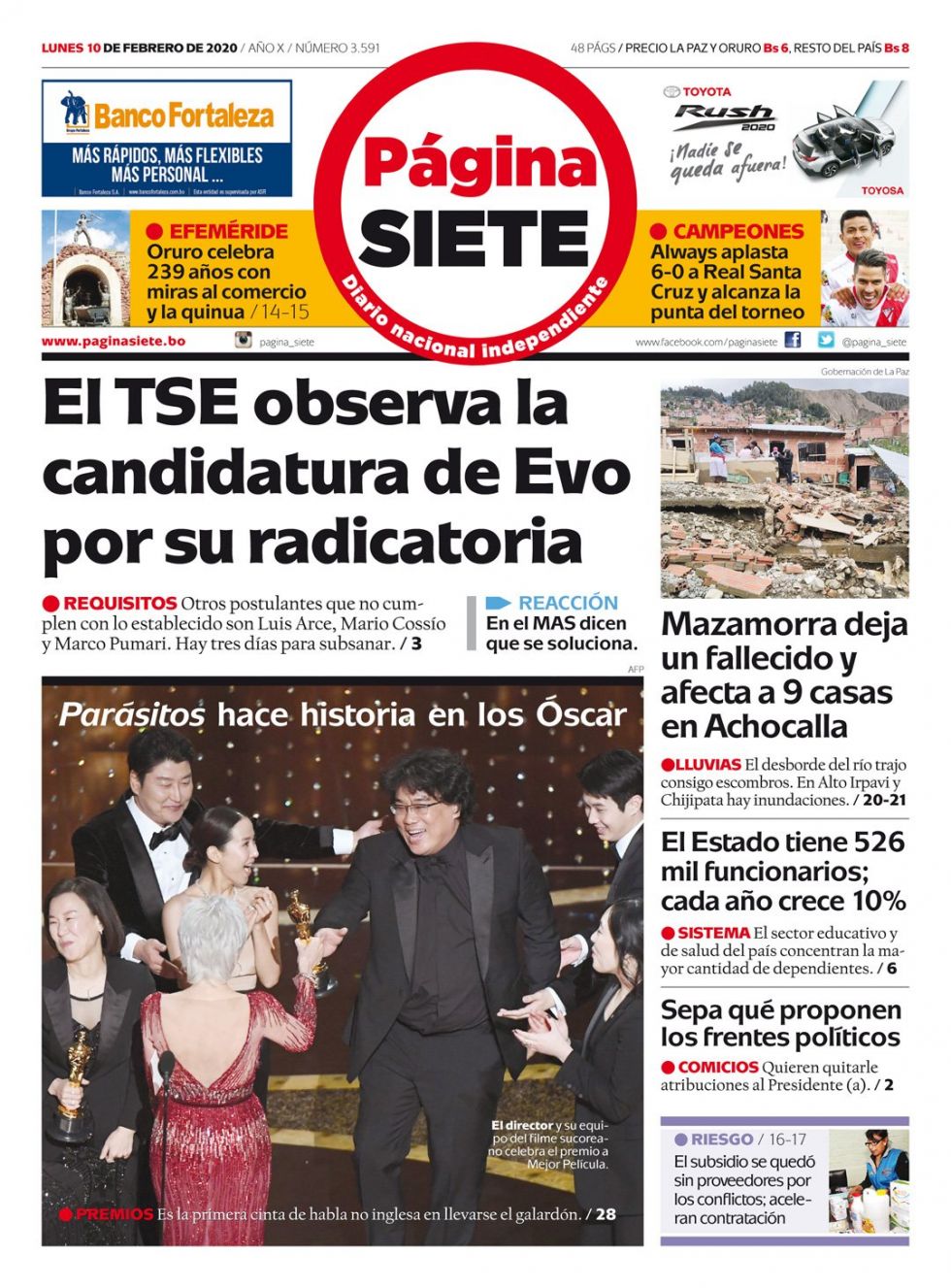 Página Siete, La Paz.