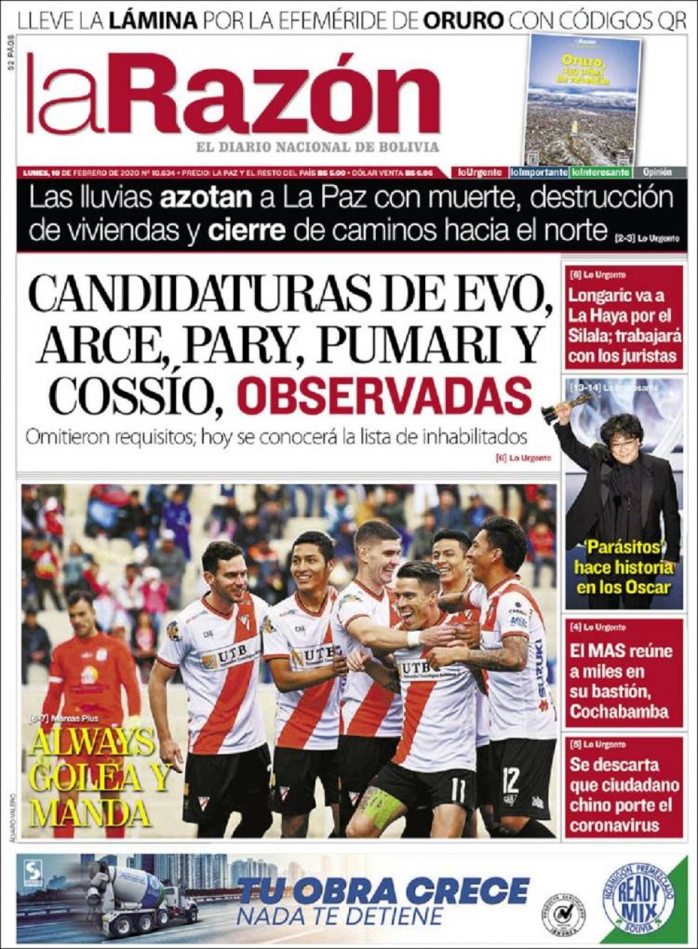 La Razón, La Paz.