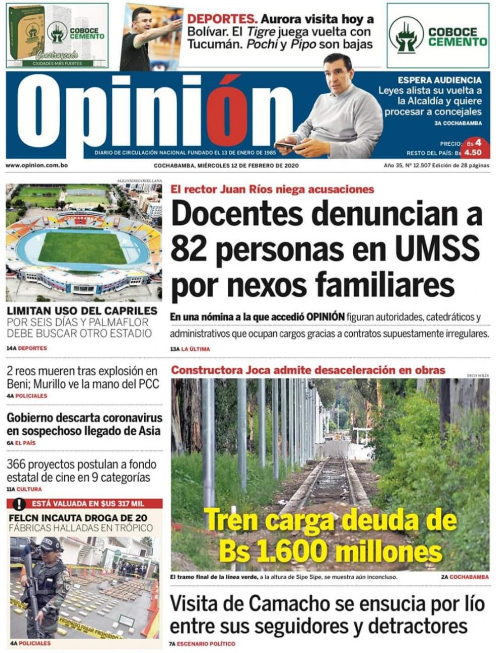 Opinión, Cochabamba.