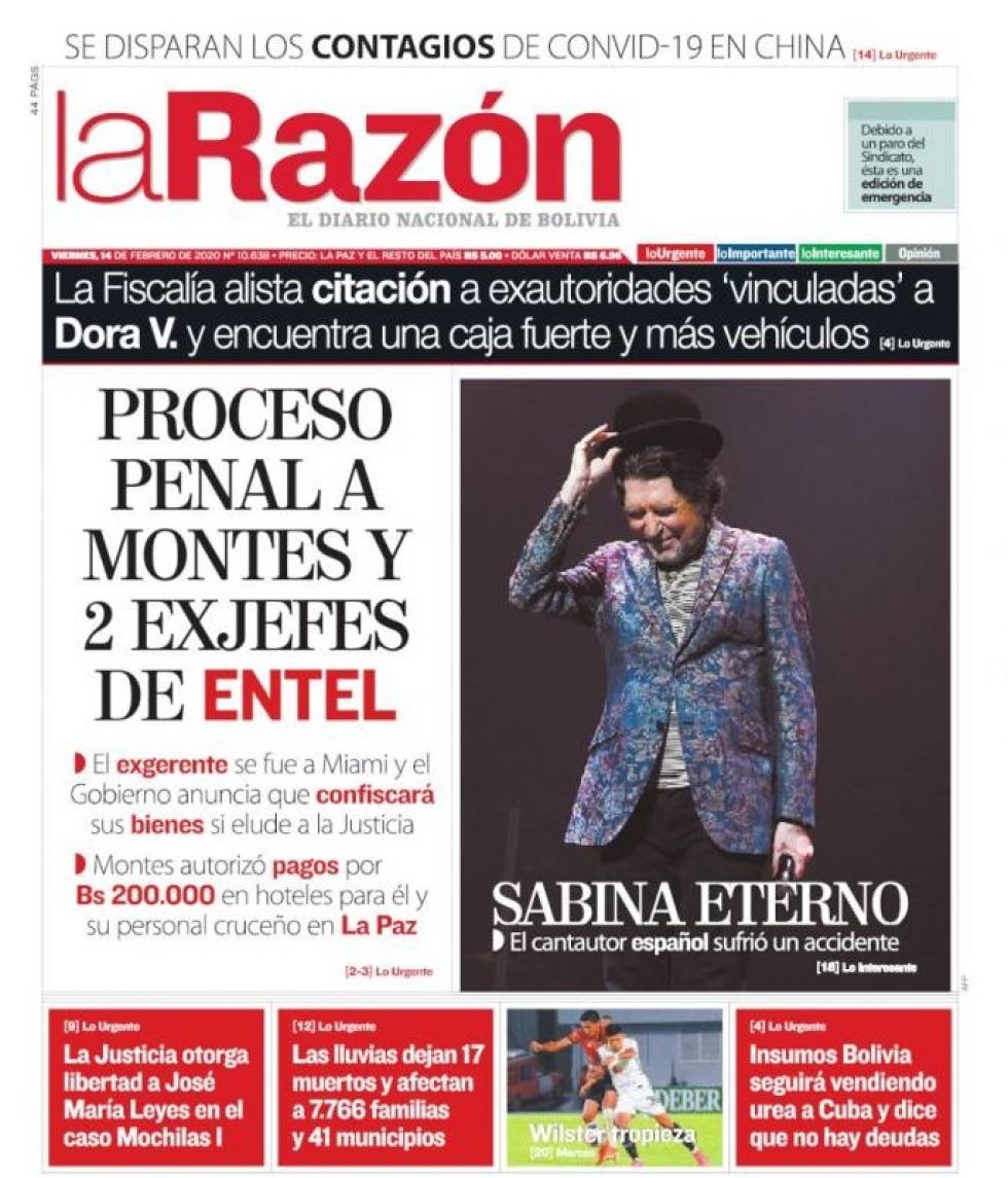 La Razón, La Paz.