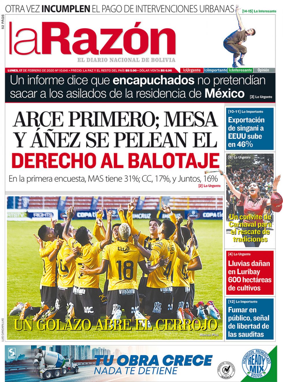 La Razón, La Paz.