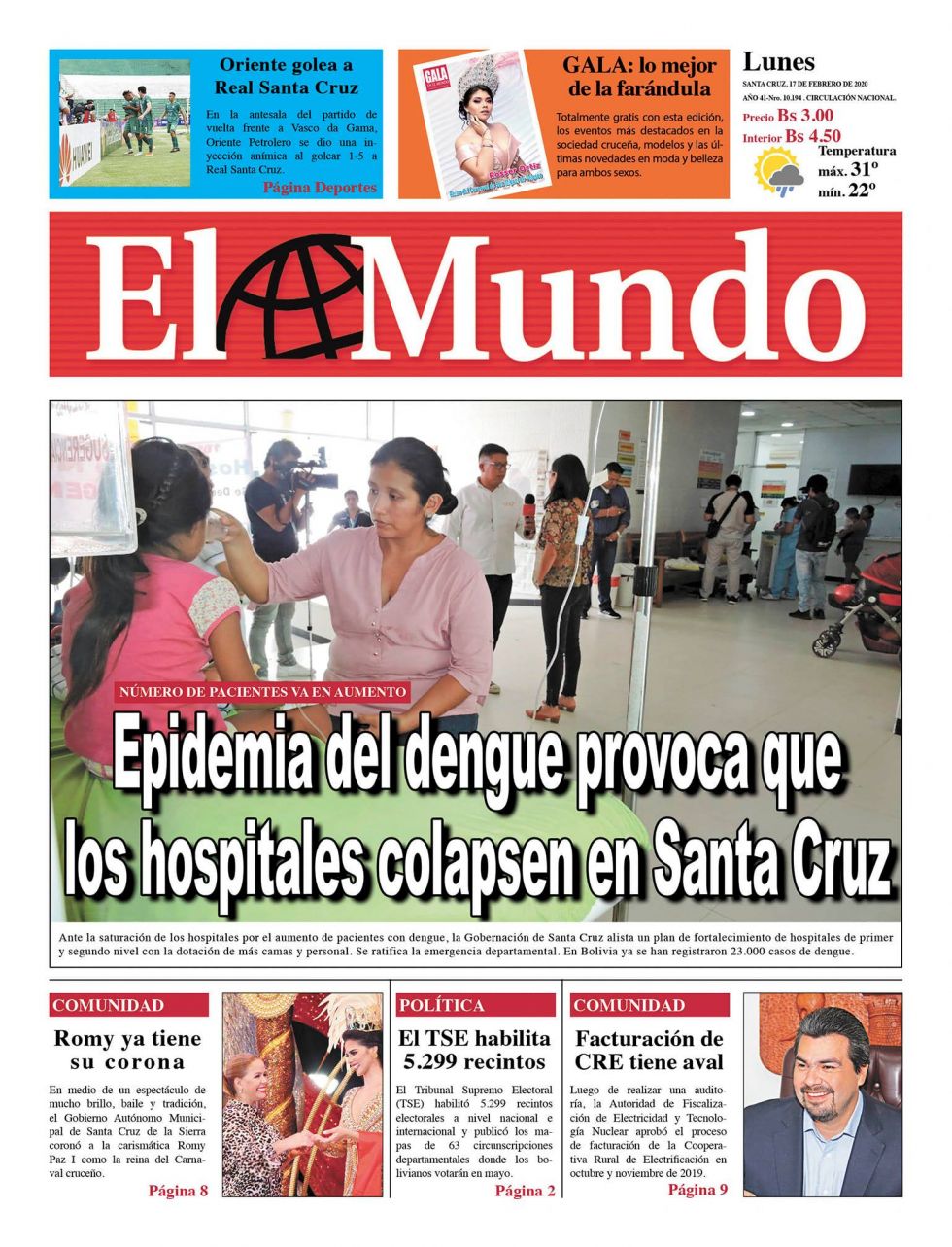 El Mundo, Santa Cruz.