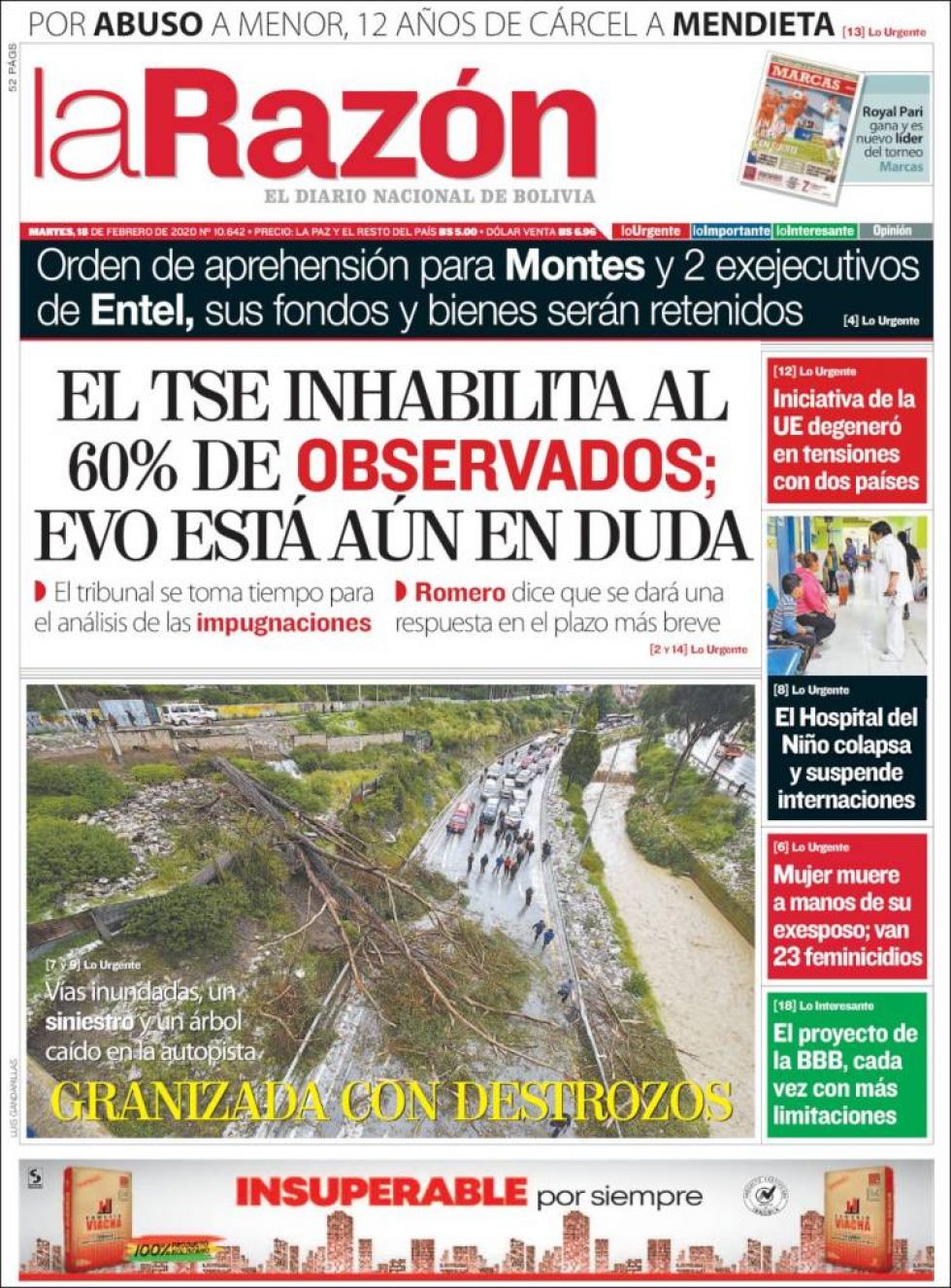 La Razón, La Paz.