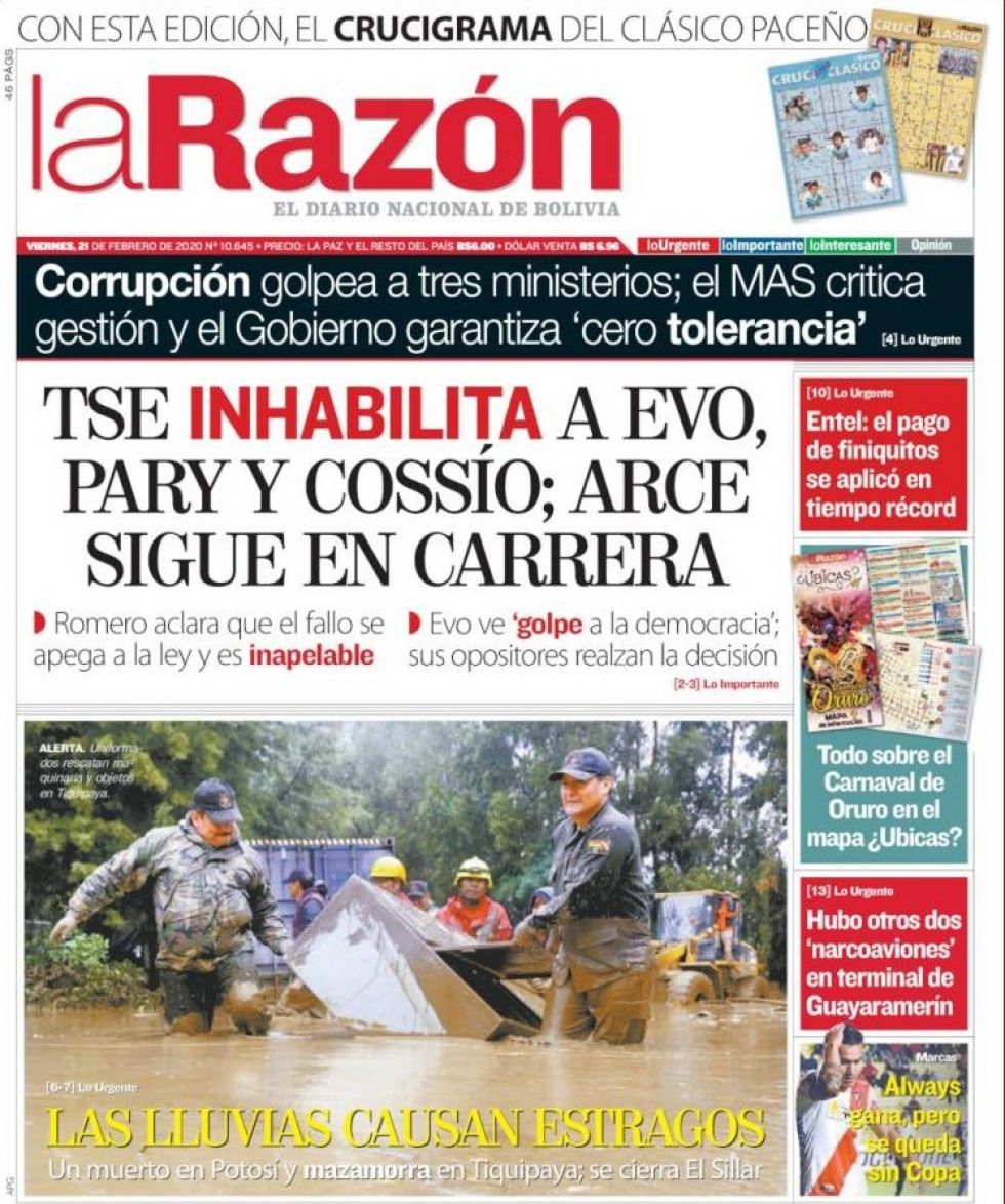 La Razón, La Paz.