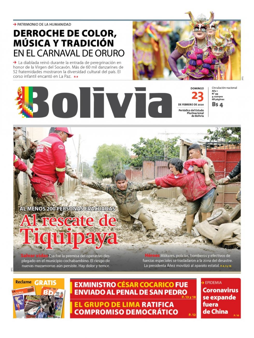 Bolivia, diario oficialista.