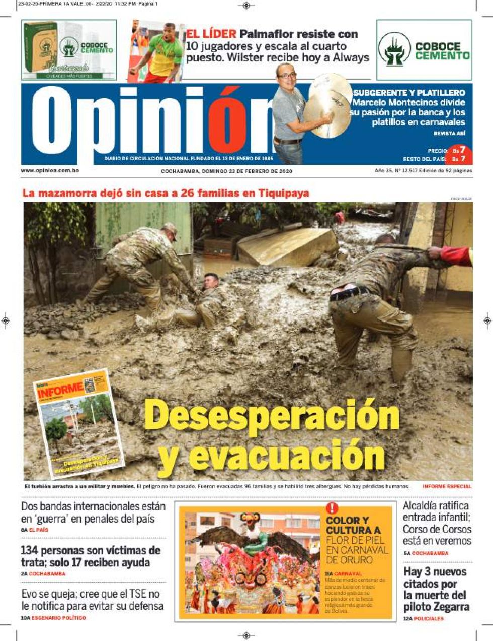 Opinión, Cochabamba.