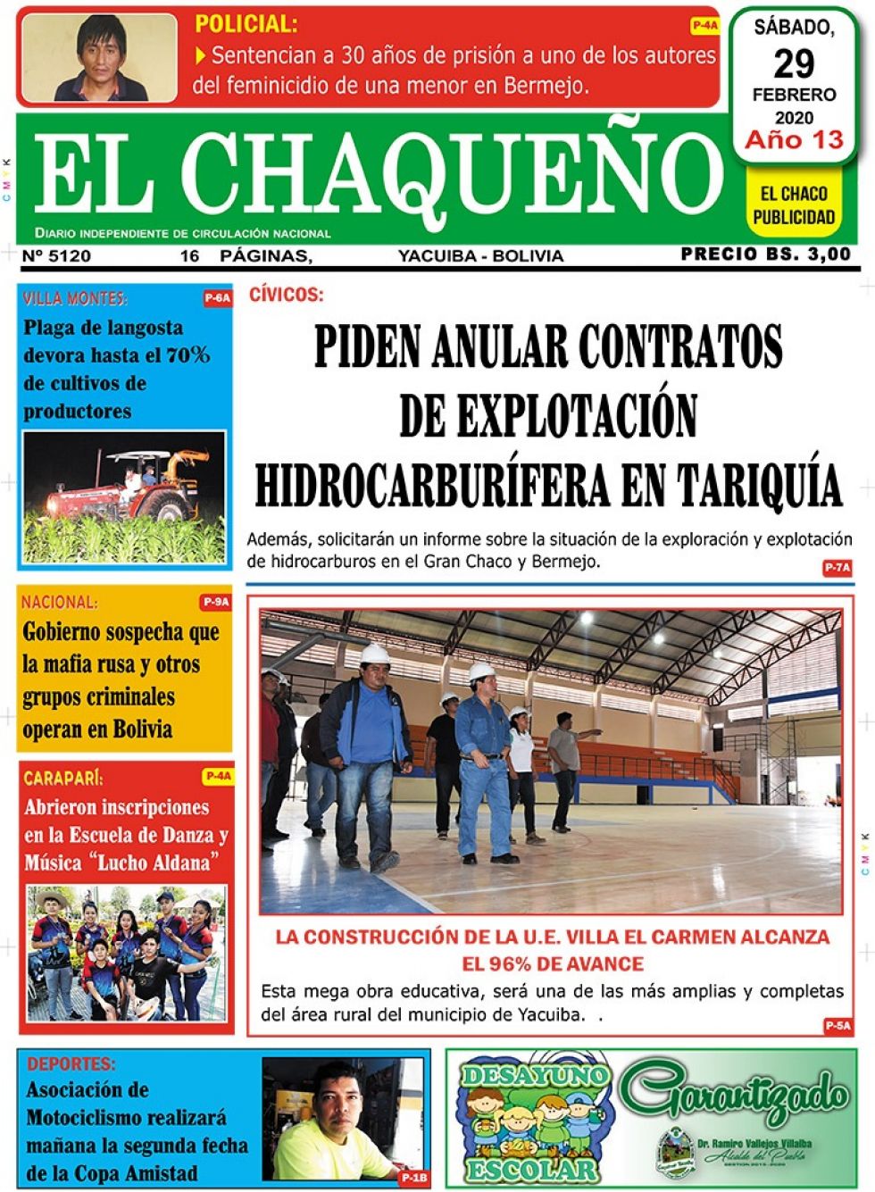 El Chaqueño, Tarija.
