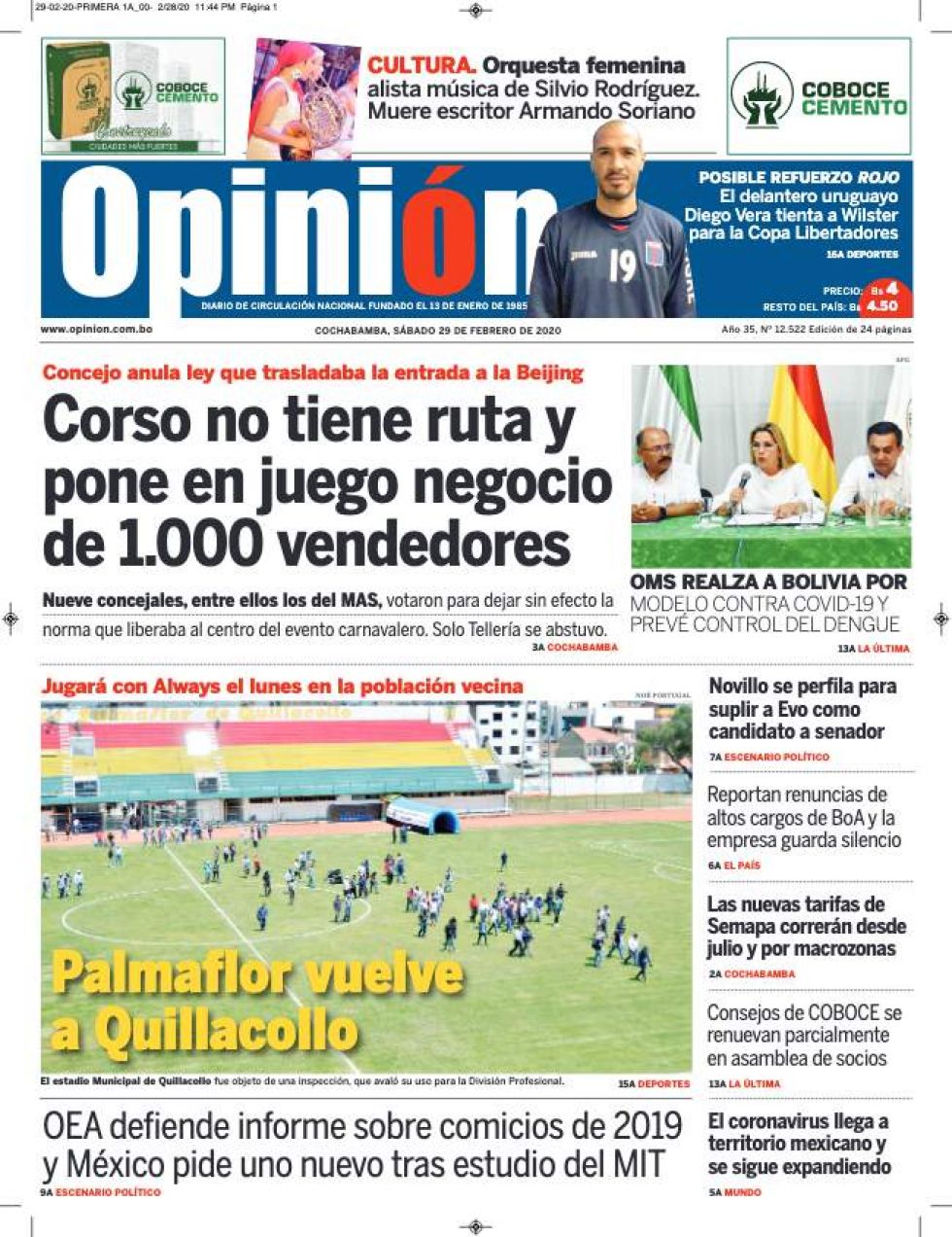 Opinión, Cochabamba.