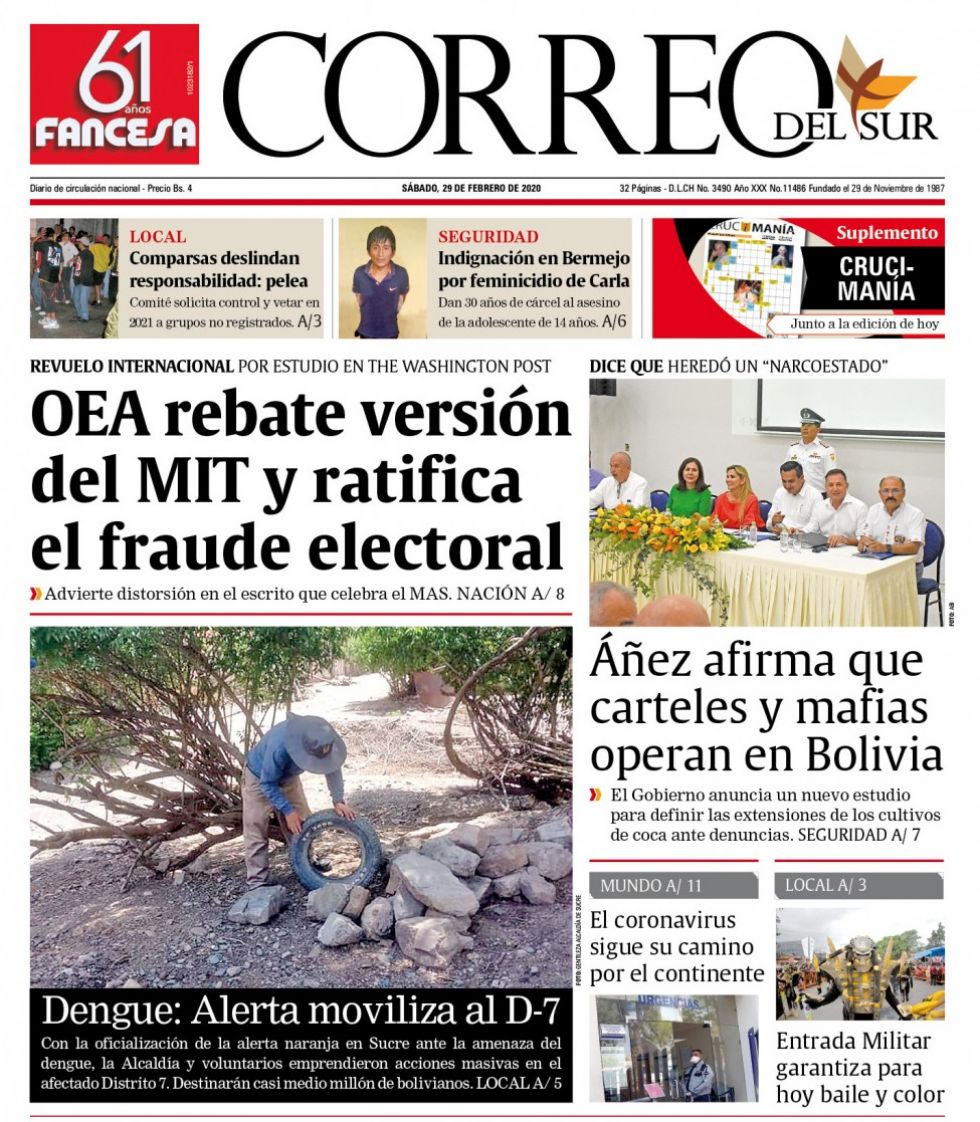 Correo del Sur, Sucre.
