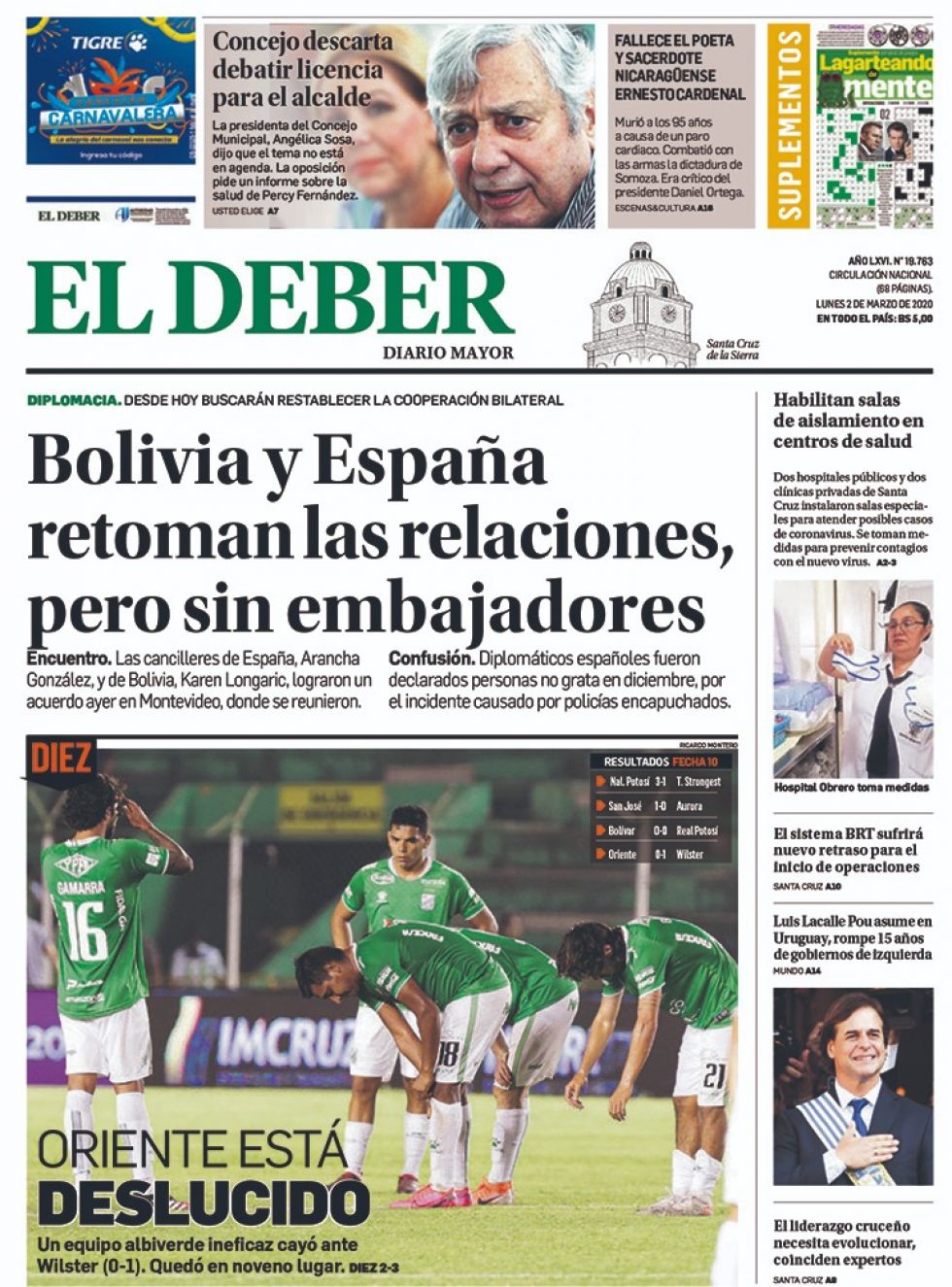 El Deber, Santa Cruz.