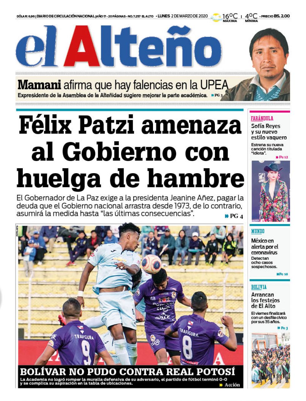 El Alteño, El Alto, La Paz.
