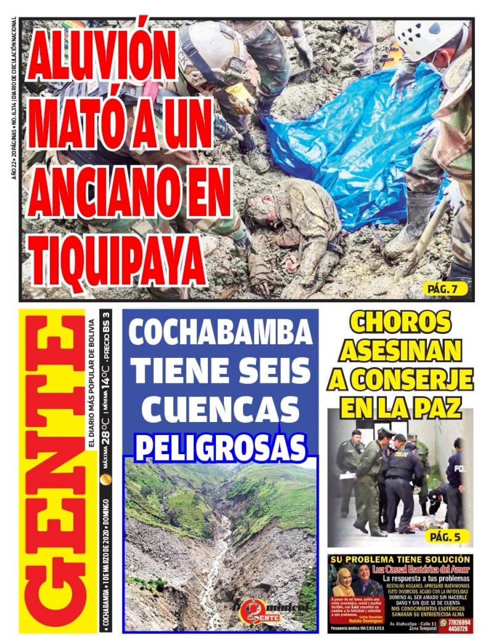 Gente, Cochabamba.