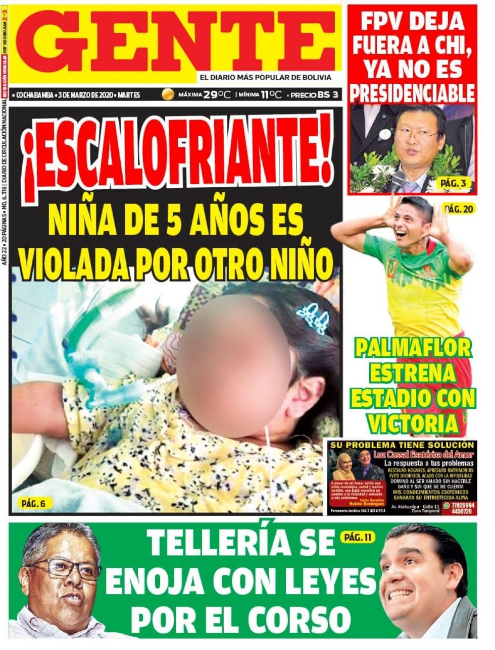 Gente, Cochabamba.