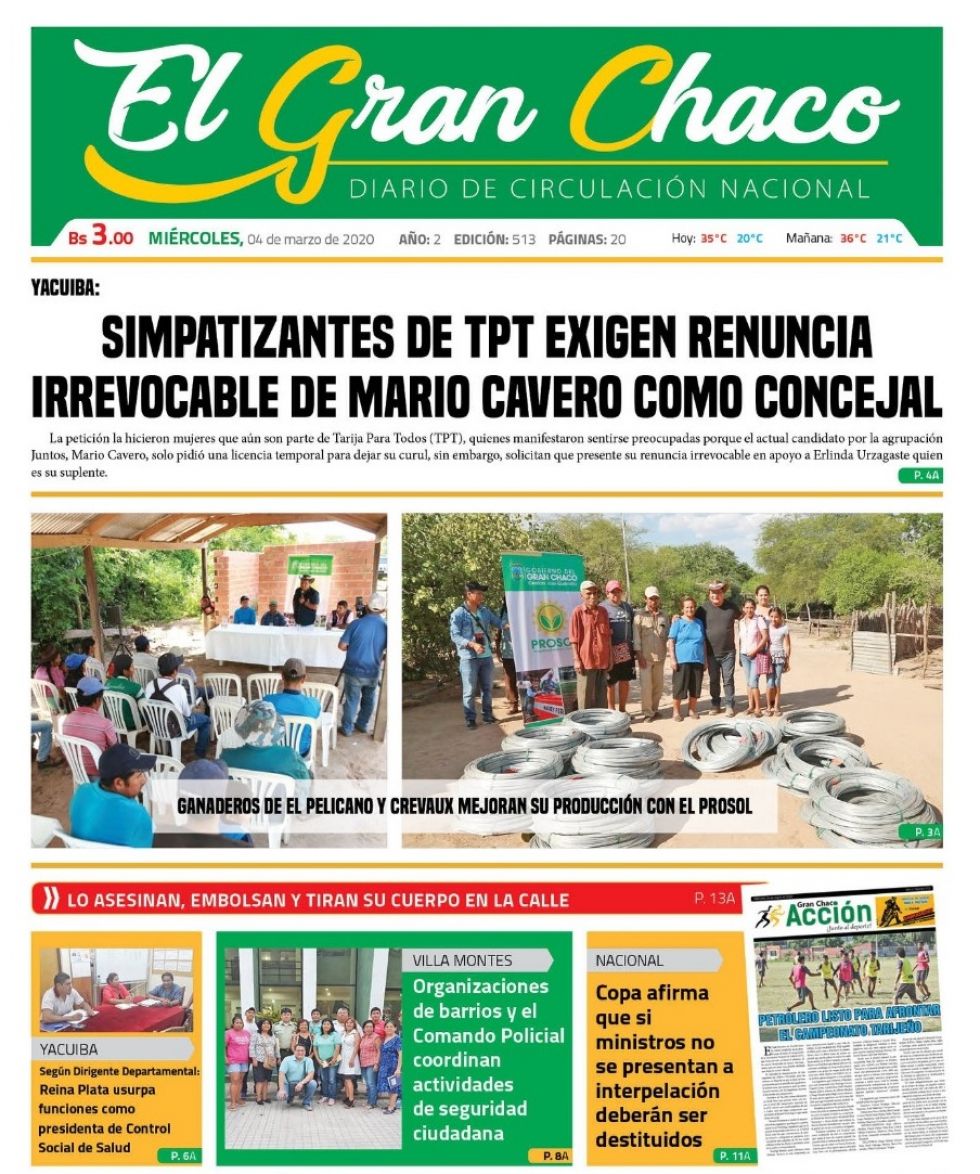 El Gran Chaco, Yacuiba, Tarija.
