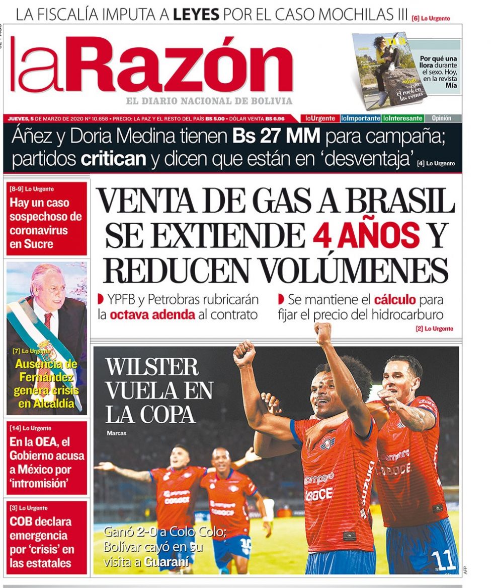 La Razón, La Paz.