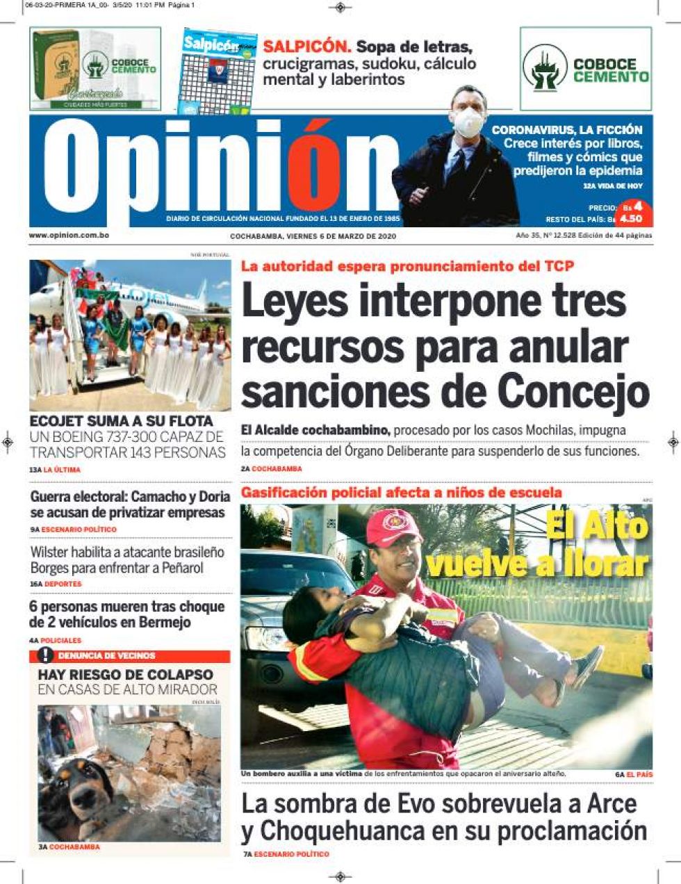 Opinión, Cochabamba.