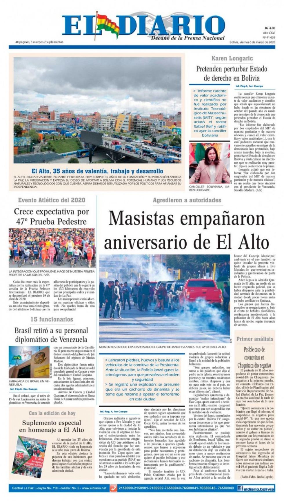 El Diario, La Paz.
