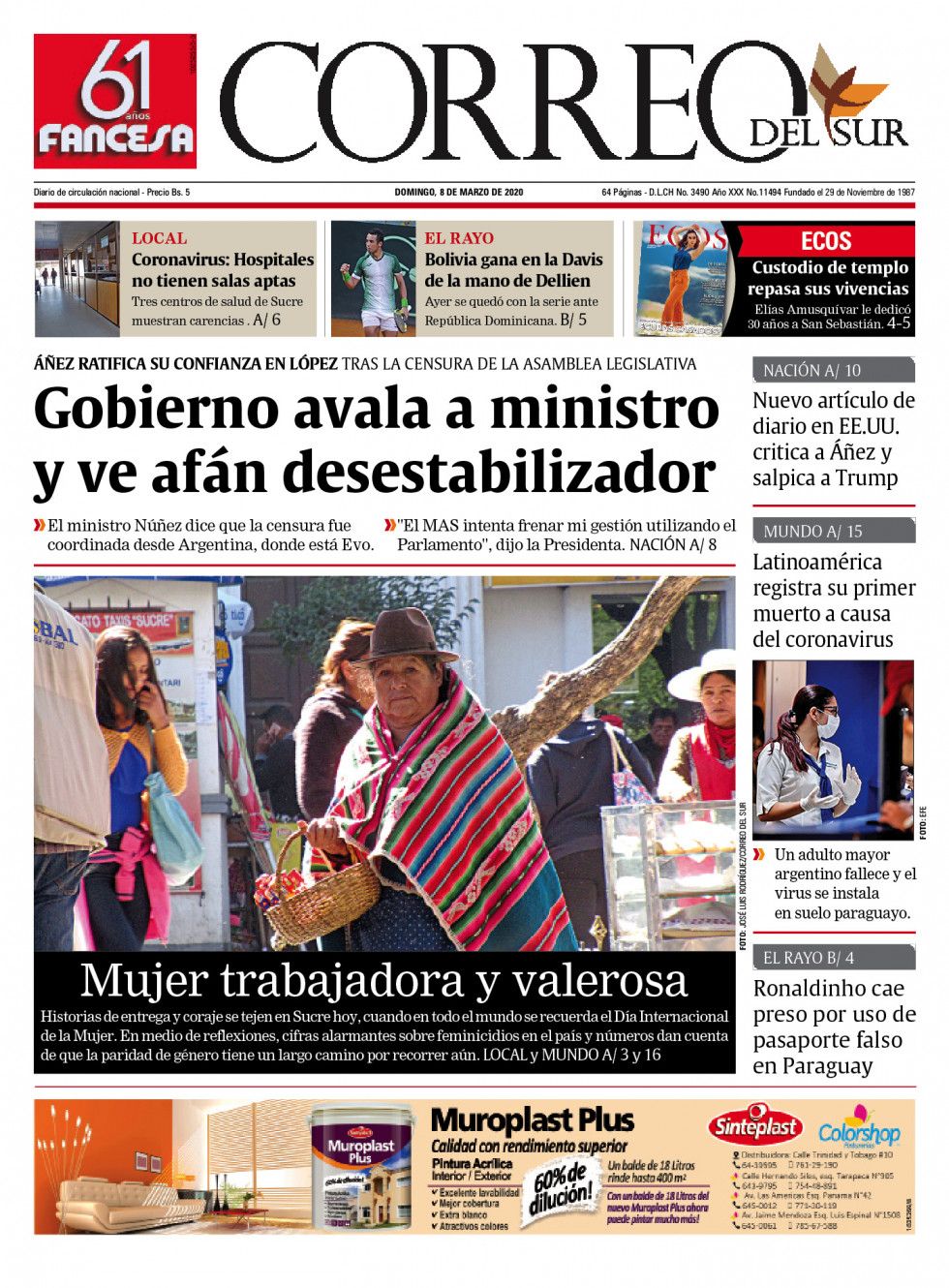 Correo del Sur, Sucre.