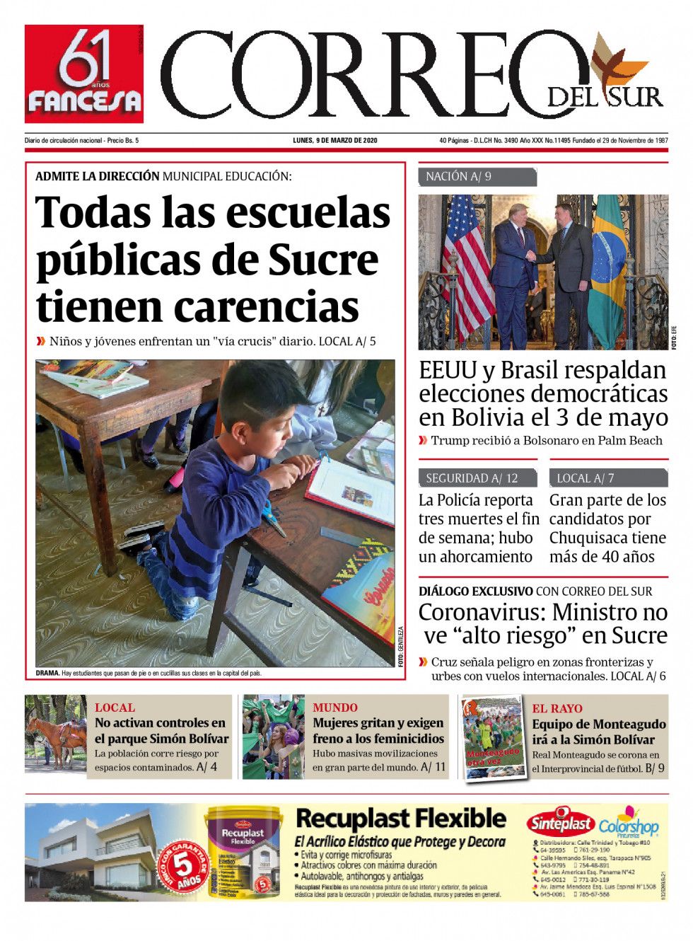 Correo del Sur, Sucre.