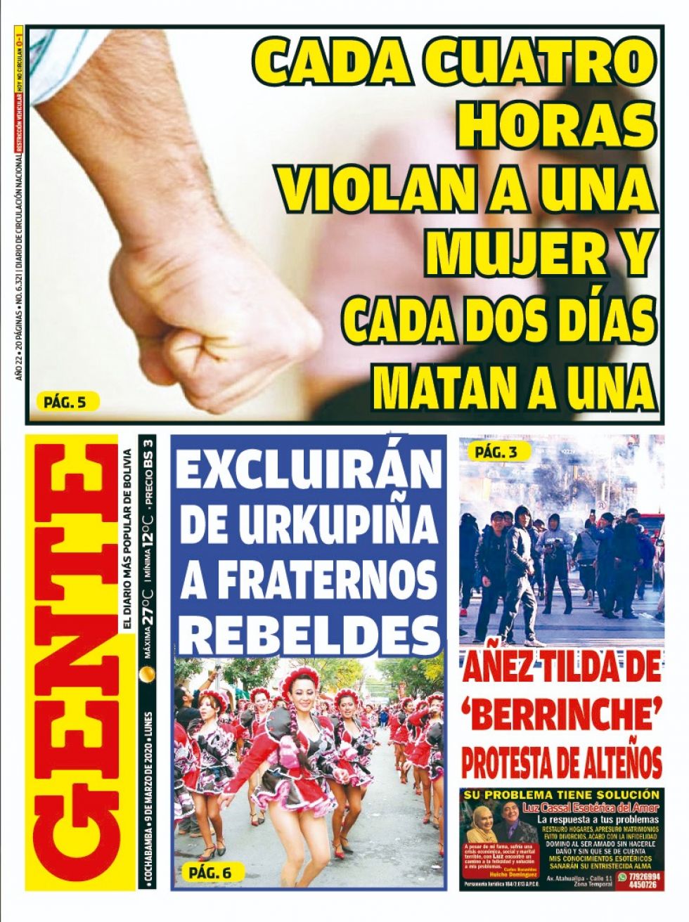 Gente, Cochabamba.