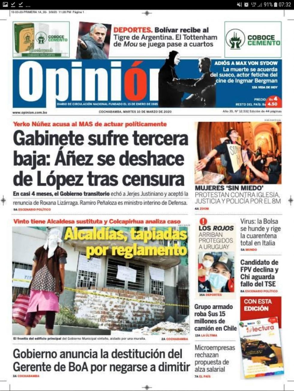 Opinión, Cochabamba.