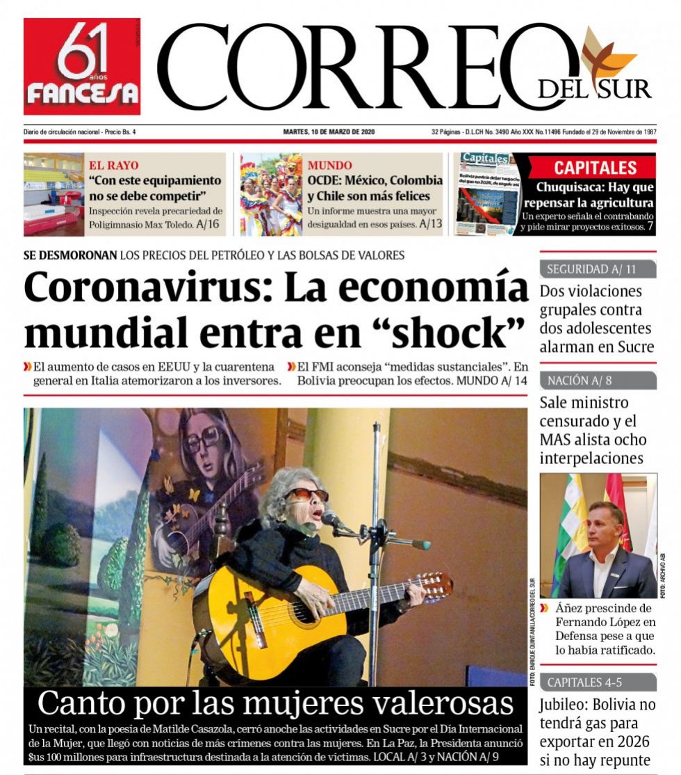 Correo del Sur, Sucre.