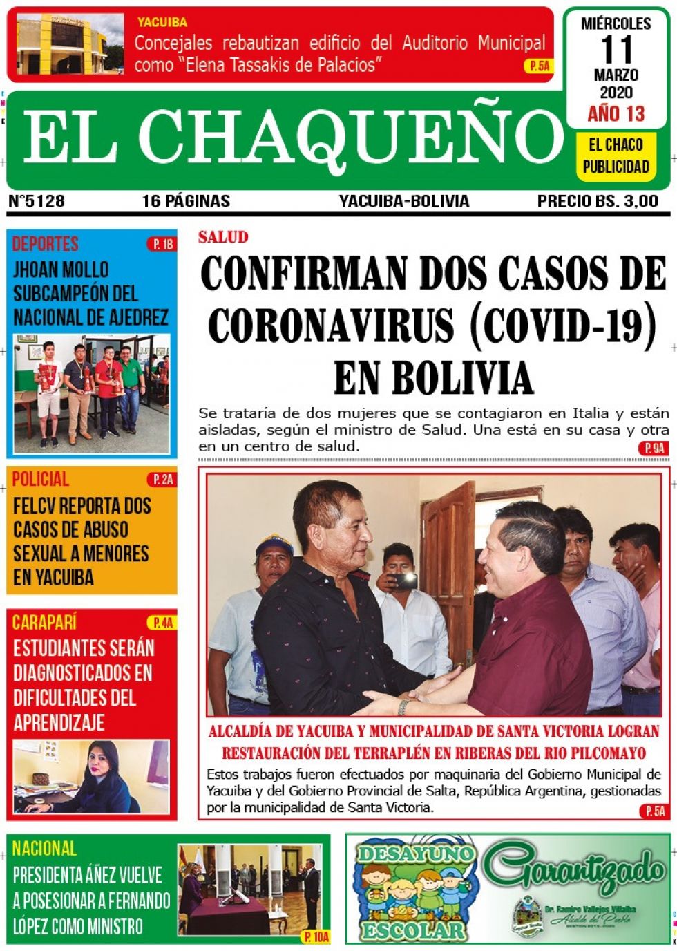 El Chaqueño, Yacuiba, Tarija.