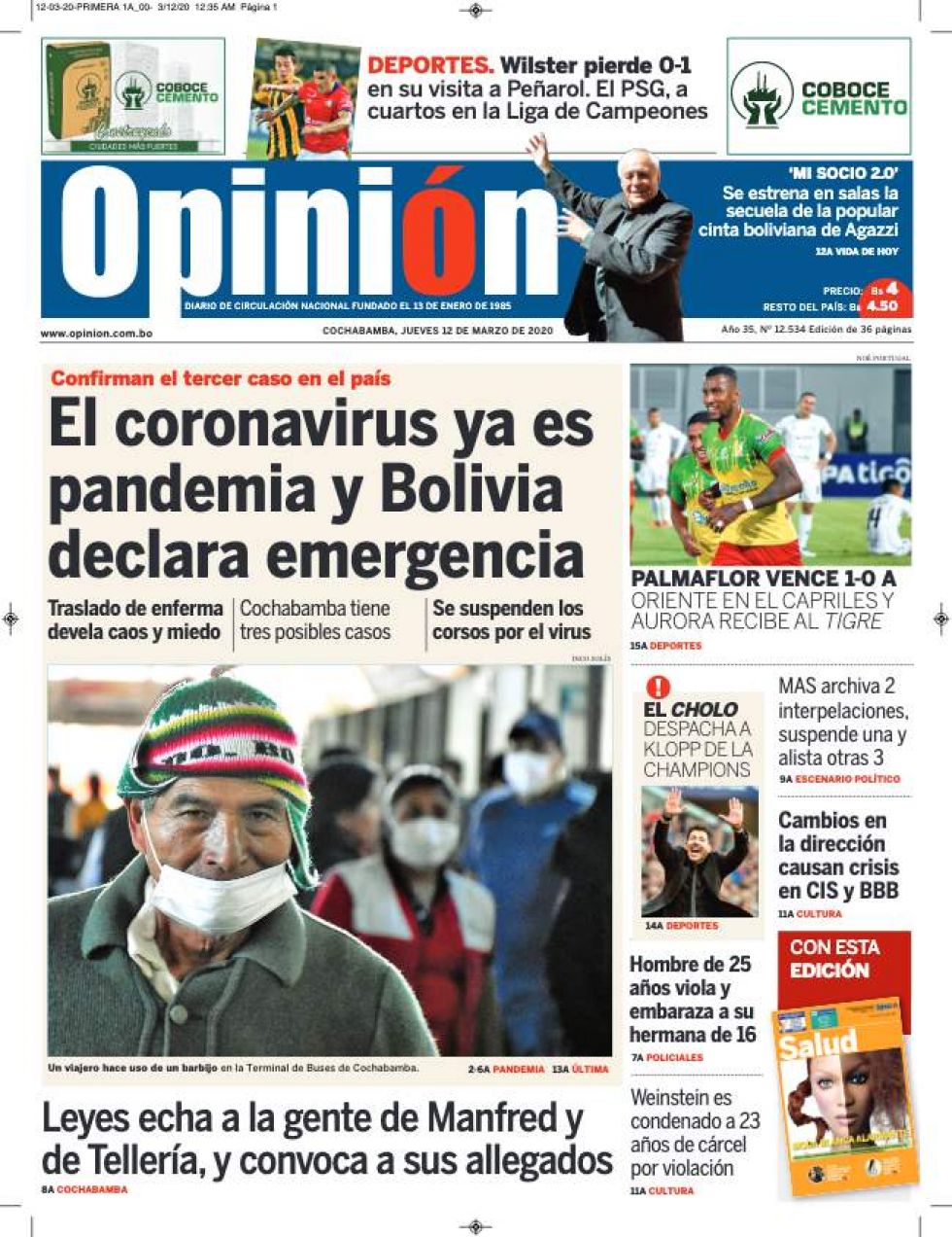 Opinión, Cochabamba.