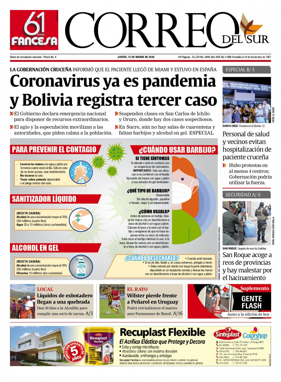 Correo del Sur, Sucre.