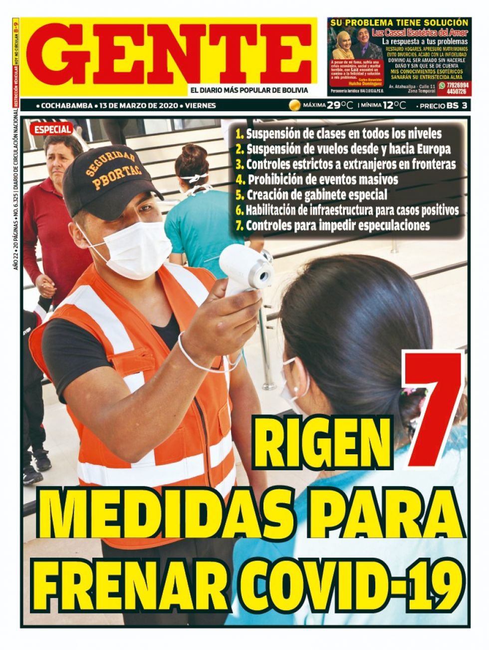 Gente, Cochabamba.