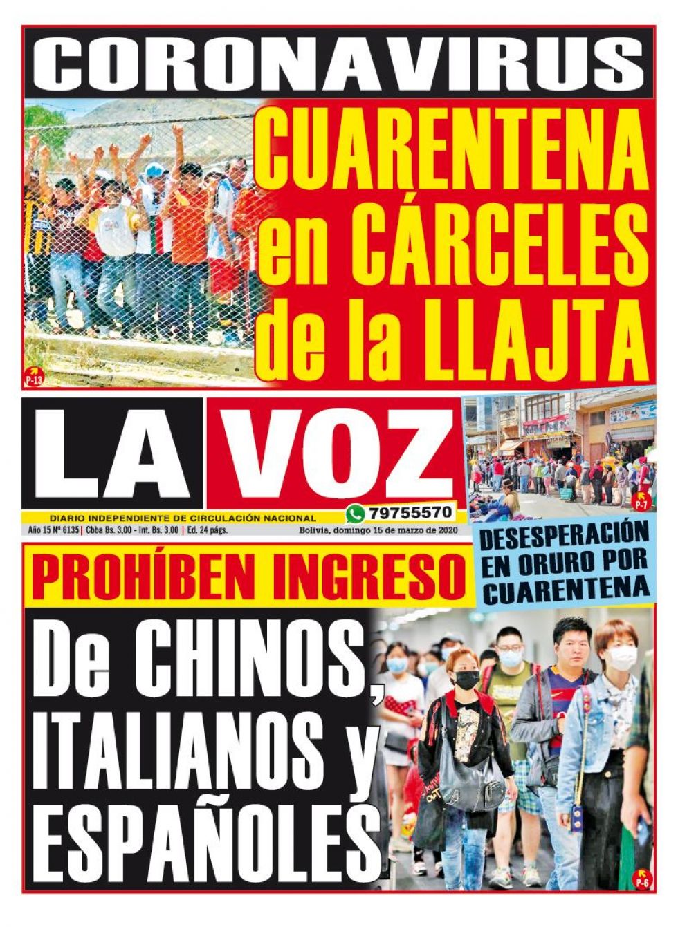 La Voz, Cochabamba.