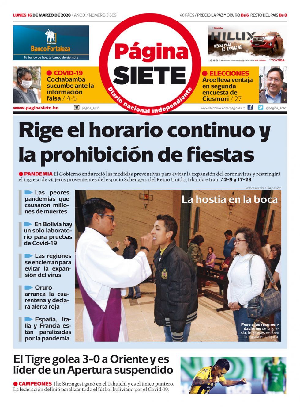 Página Siete, La Paz.