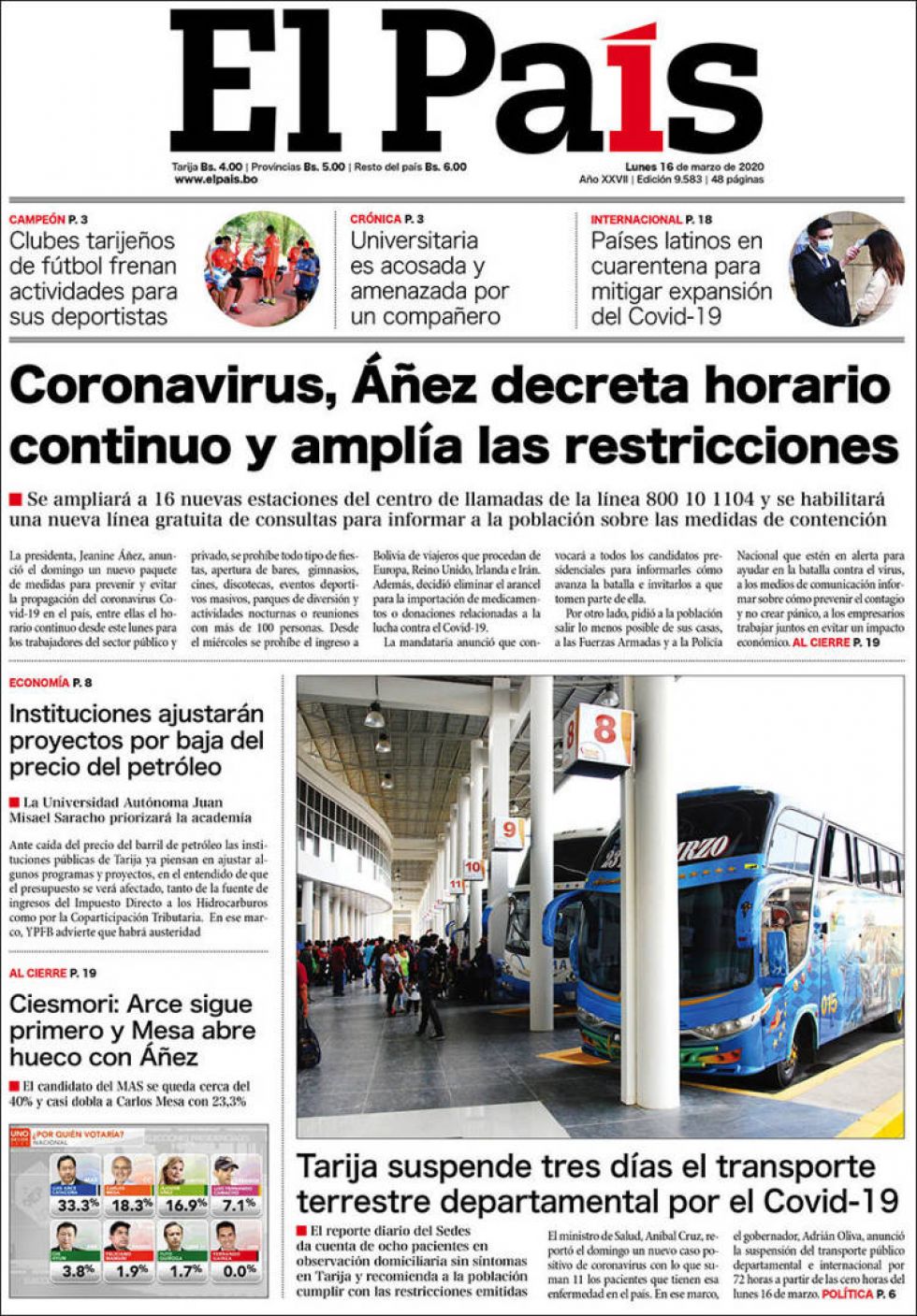 El País, Tarija.