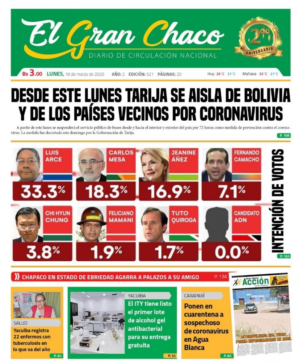El Gran Chaco, Yacuiba, Tarija.