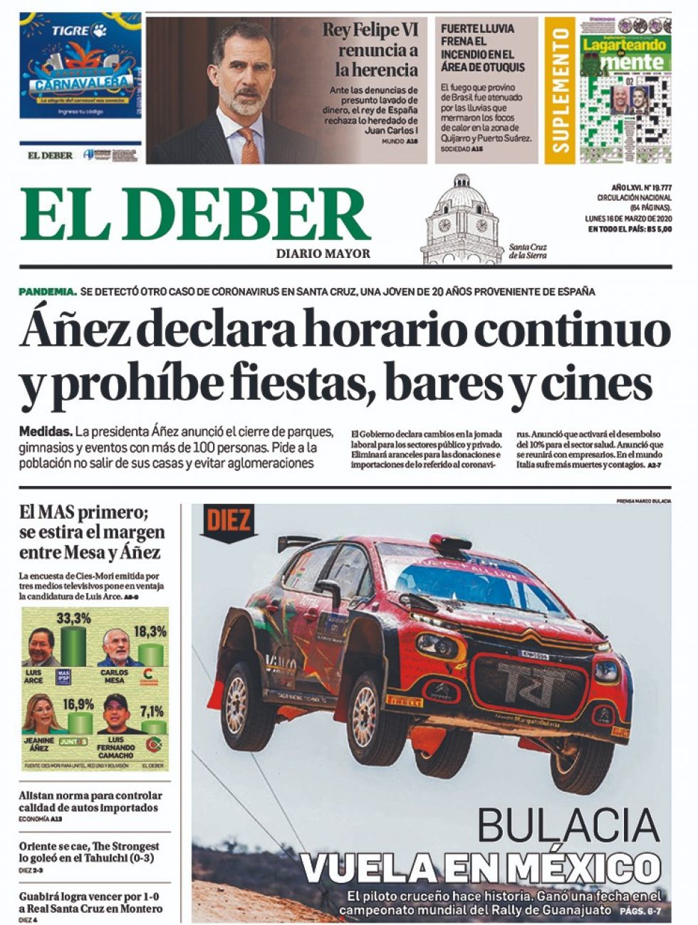 El Deber, Santa Cruz.