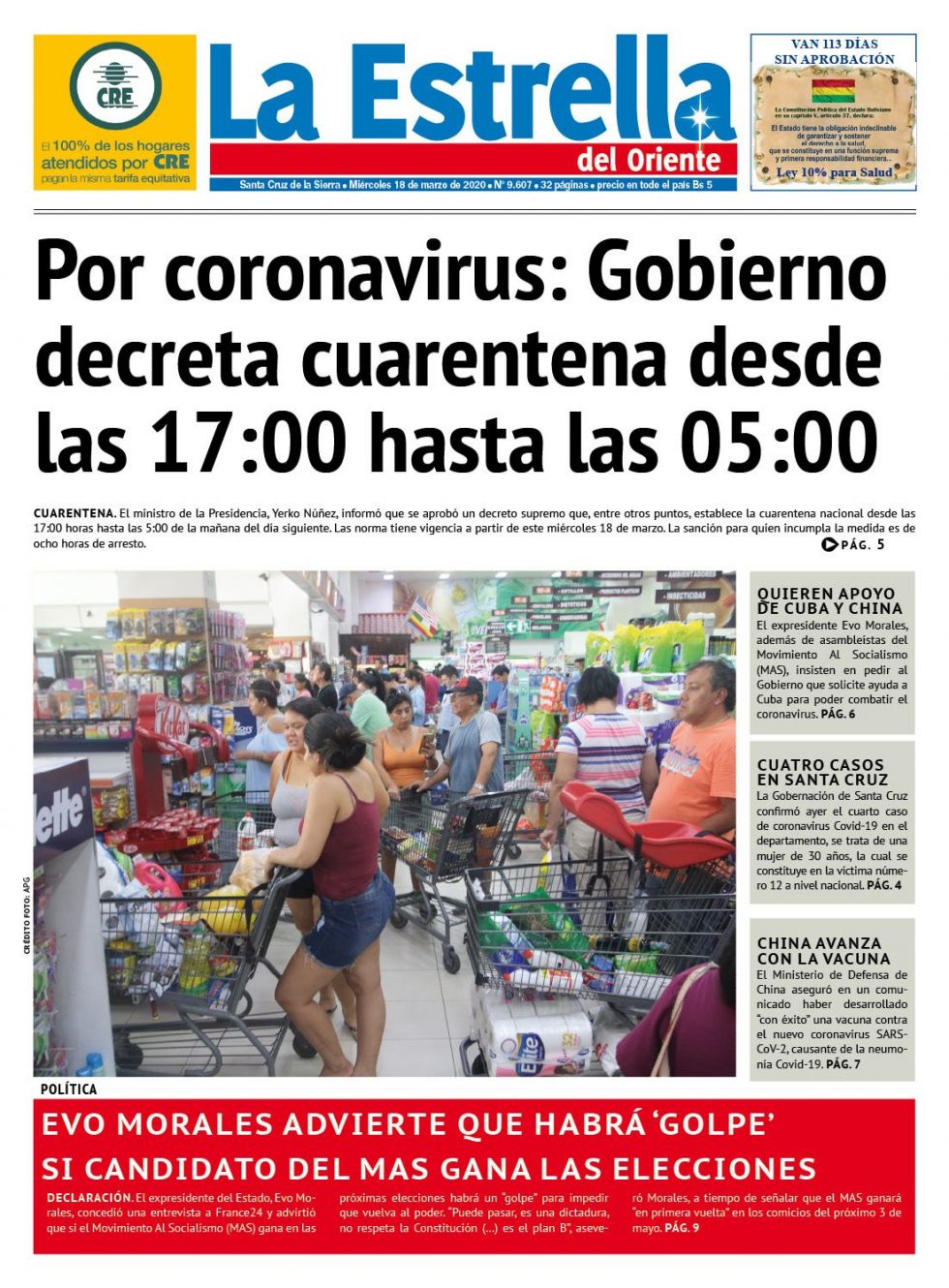 La Estrella del Oriente, Santa Cruz.