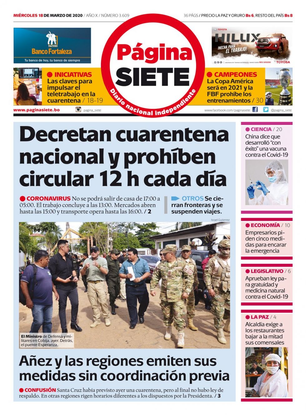 Página Siete, La Paz.