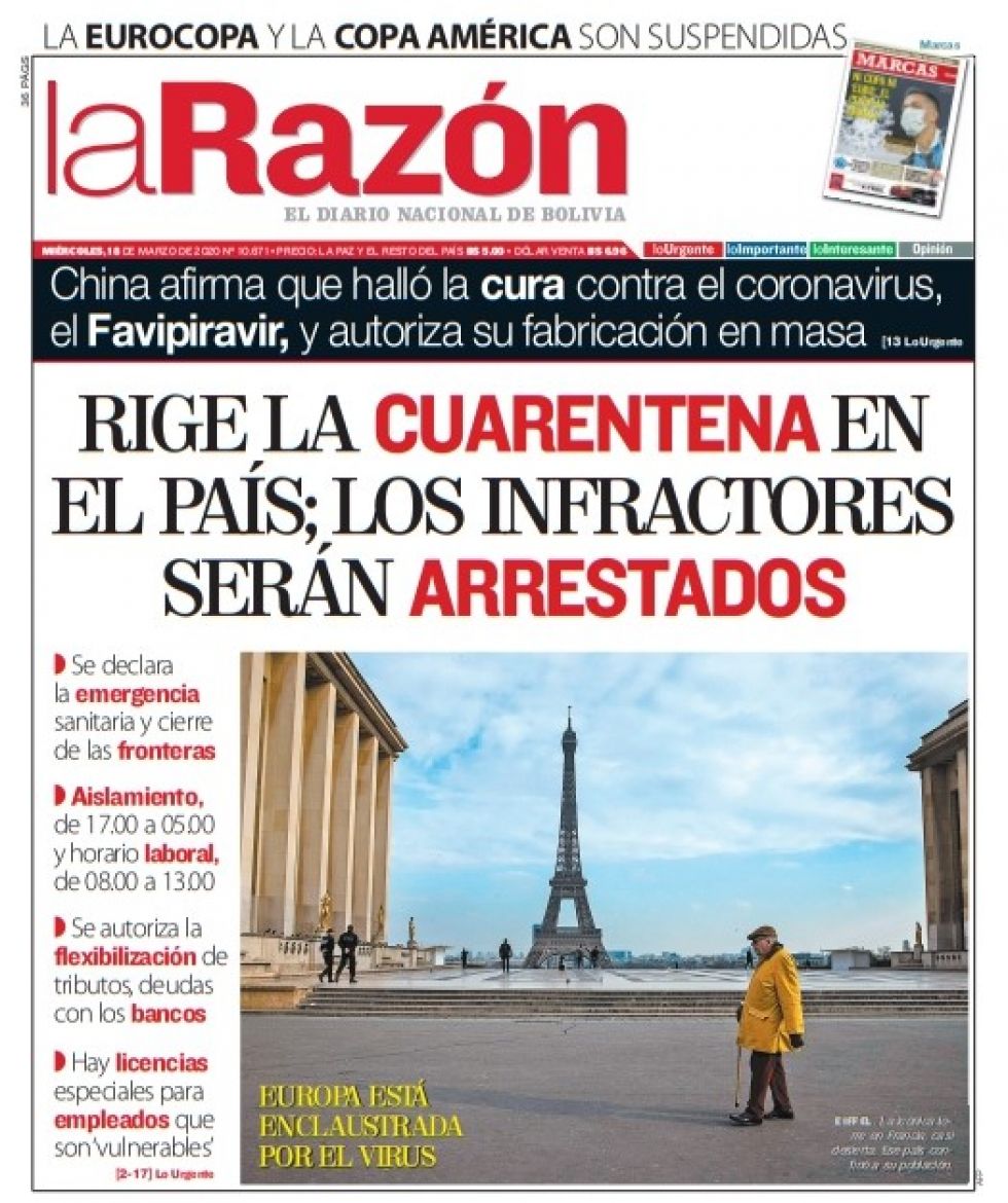 La Razón, La Paz.