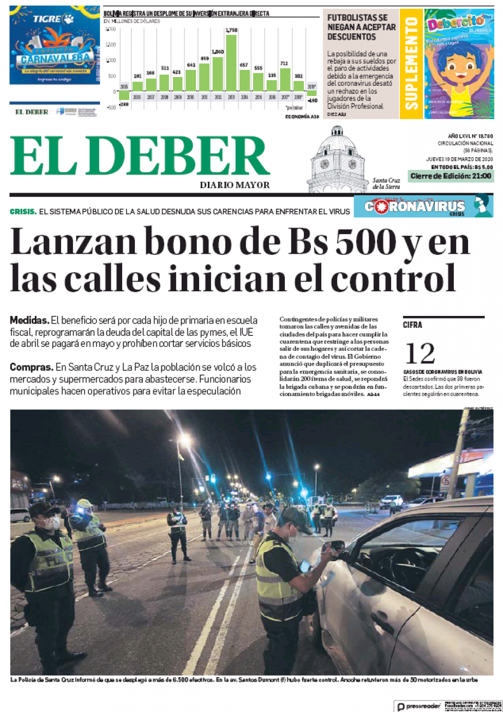 El Deber, Santa Cruz.