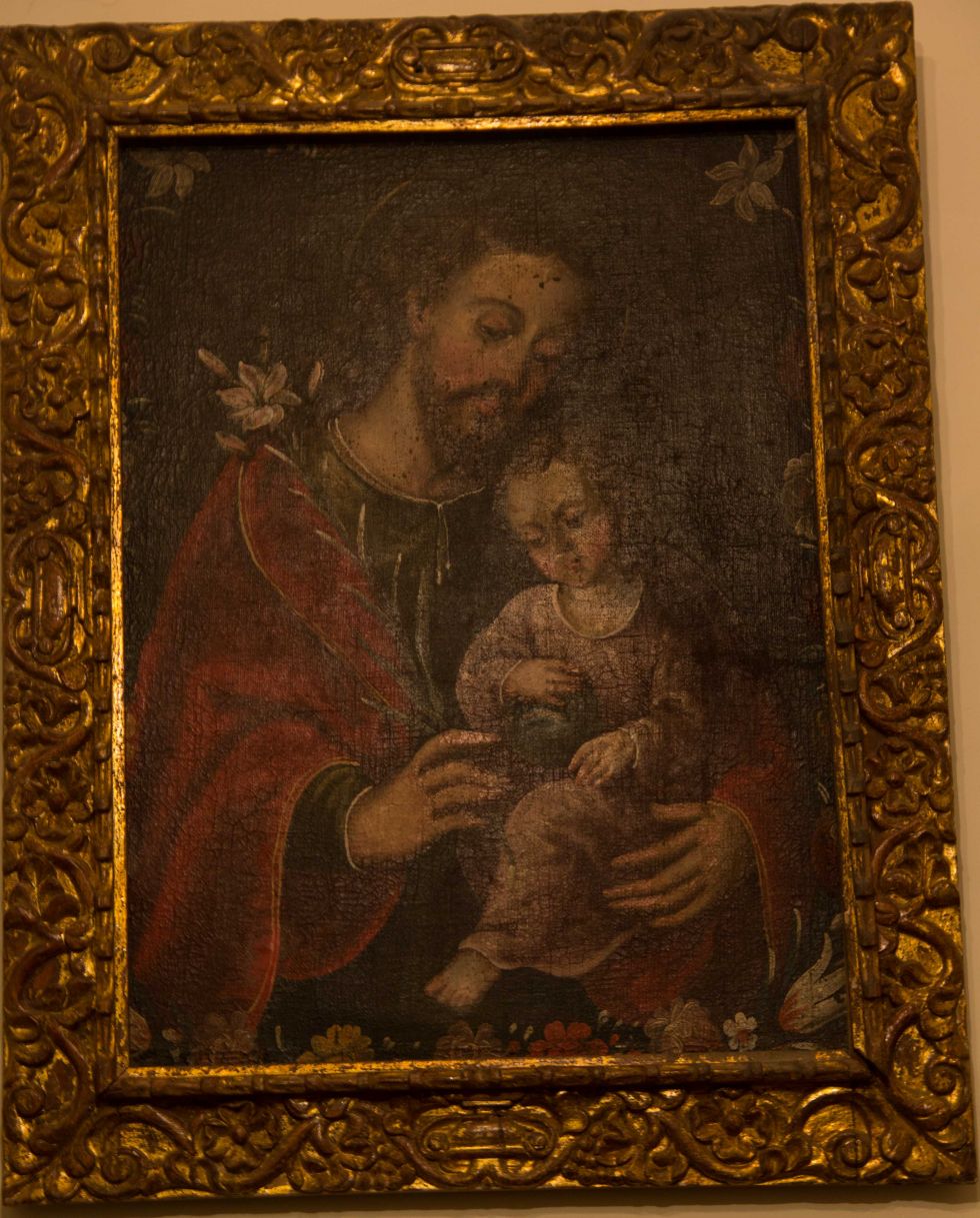 Lienzo de San José que se encuentra en el templo de San Francisco.